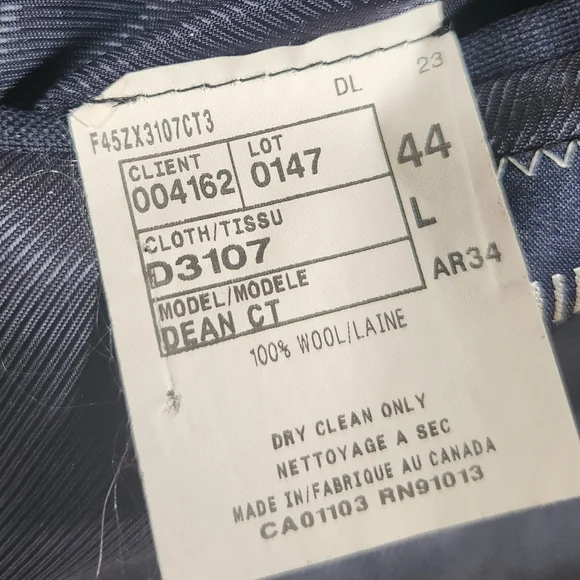 Loro Piano Super 130's Cremieux Blazer Men 44L Blue Grid Check Sport Coat Jacket - Picture 6 of 10